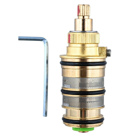 Brass Thermostatic Mixing Valve for Shower Bath with Temperature Control 20-48C Full Copper Valve Core Gold