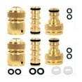 thumbnail image 1 of Brass Thread Hose Coupling 1/2 Inch Quick Connection Water Adapters for Faucet Tap, 1 of 13