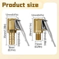 thumbnail image 1 of Brass Tire Chuck with Locking Clip, Threaded Tire Inflator Adapter for Air Compressor, Hands-Free Inflation Nozzle, Quick Connect Hose Adapter, Fits Cars Bikes Motorcycles, 4 Pcs, 1 of 7