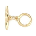 thumbnail image 1 of Brass Toggle Clasps Cadmium Free Nickel Free Lead Free Rings Real 18K Gold Plated Ring: 12.5x10x1.5mm Hole: 1.4mm Bar: 17.5x5x4mm Hole: 1.5mm., 1 of 4