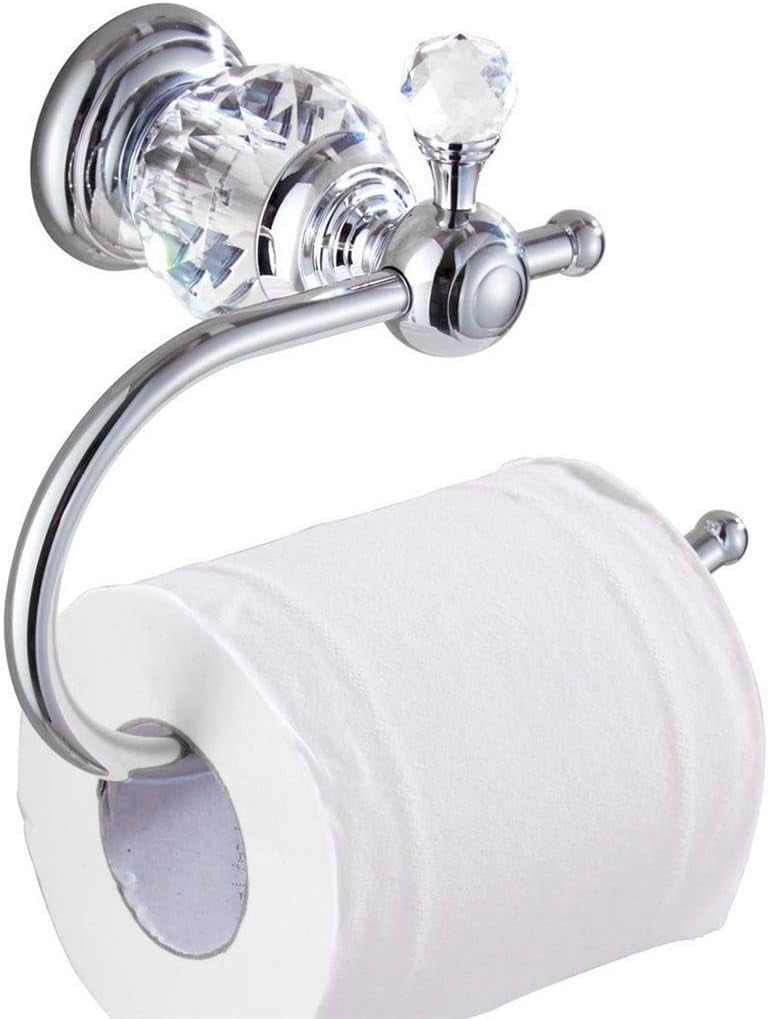 Brass Toilet Paper Roll Holder, Polished Chrome
