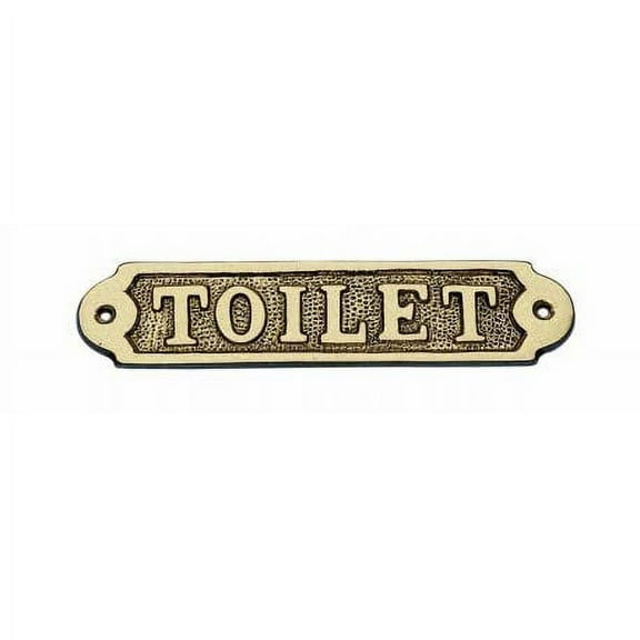 Brass Toilet Sign-Brass Door Sign (Brass,4.75X1.5 Inch)(ref062022)