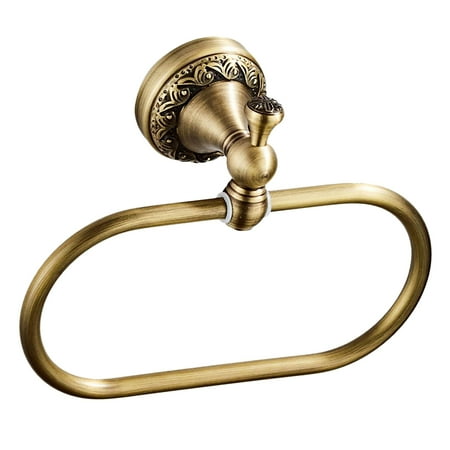 Brass Towel Hanging Towel Racks Oval Bathroom Lavatory Kits Bronze