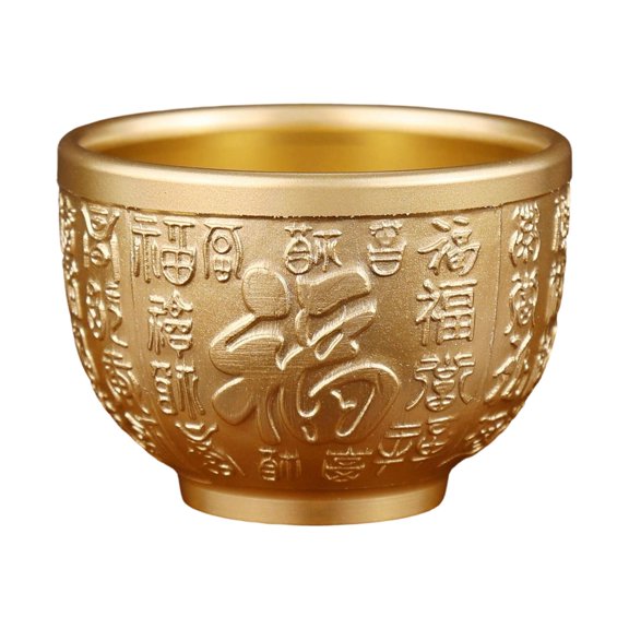 Brass Treasure Basin Copper Decorative Statue Bowl Copper Material Unique Design Living Room Office Decor