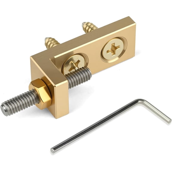 Brass Tremolo Stopper Stabilizer for Floyd Rose & Floating Bridges - Tremolo Bridge Stabilizer Kit, FMTS Compatible, Enhances Tuning Stability