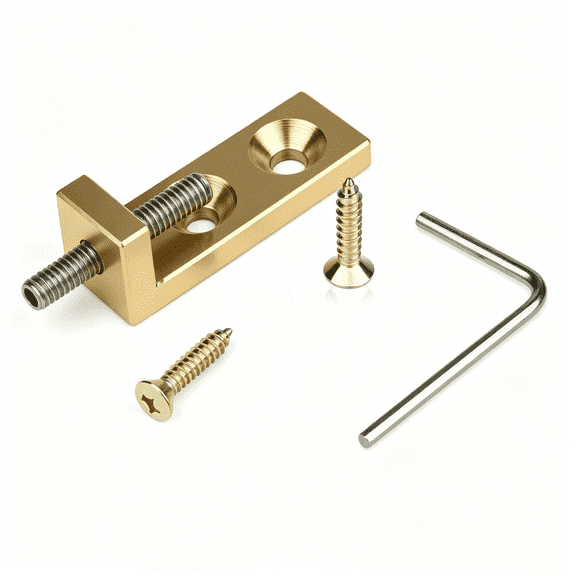 Brass Tremolo Stopper Stabilizer for Floyd Rose & Floating Bridges - Tremolo Bridge Stabilizer Kit, FMTS Compatible, Enhances Tuning Stability