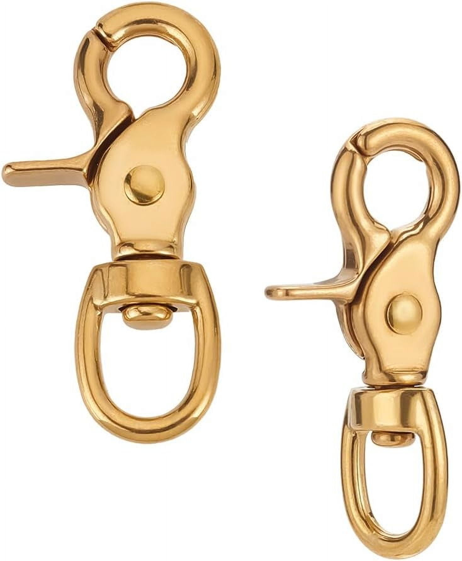 Brass Trigger Snap Hooks 2 Pack Swivel Round Snap Clips 2.8''/7.1cm ...