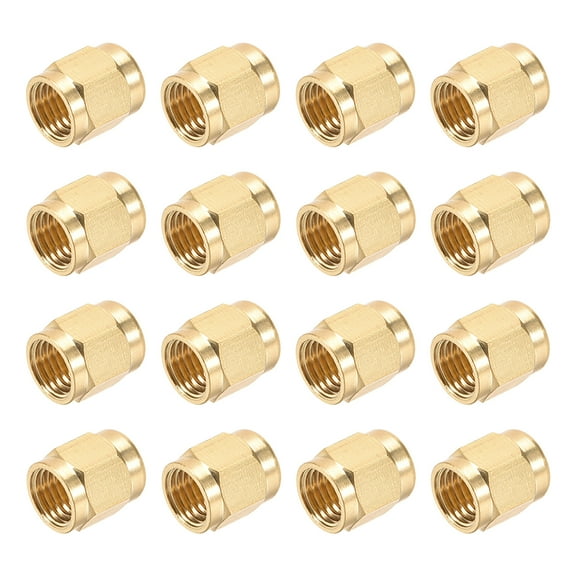 Brass Tubing Nut Tube Fitting Compression Insert Hydraulic Nuts M8 x 4mm 16pcs