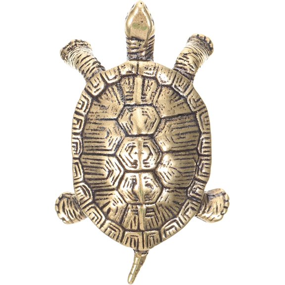 Brass Turtle Figure Brass Copper Tortoise Figurines Chinese Feng Shui God Turtle Figures Decor for Home Decoration Ornament Collectible Golden c