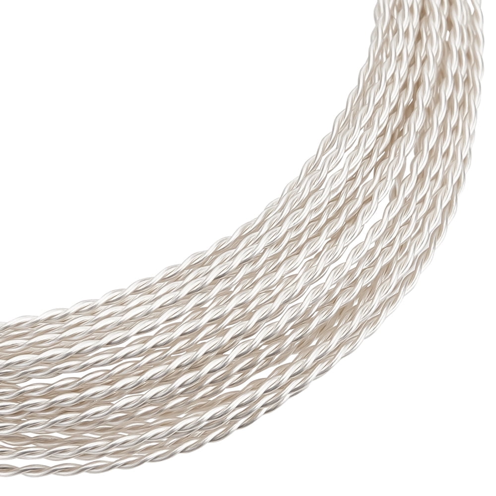 Brass Twist Rope Wire Silver 20 Gauge 0.8mm about 14.76 Feet(4.5m) Per ...