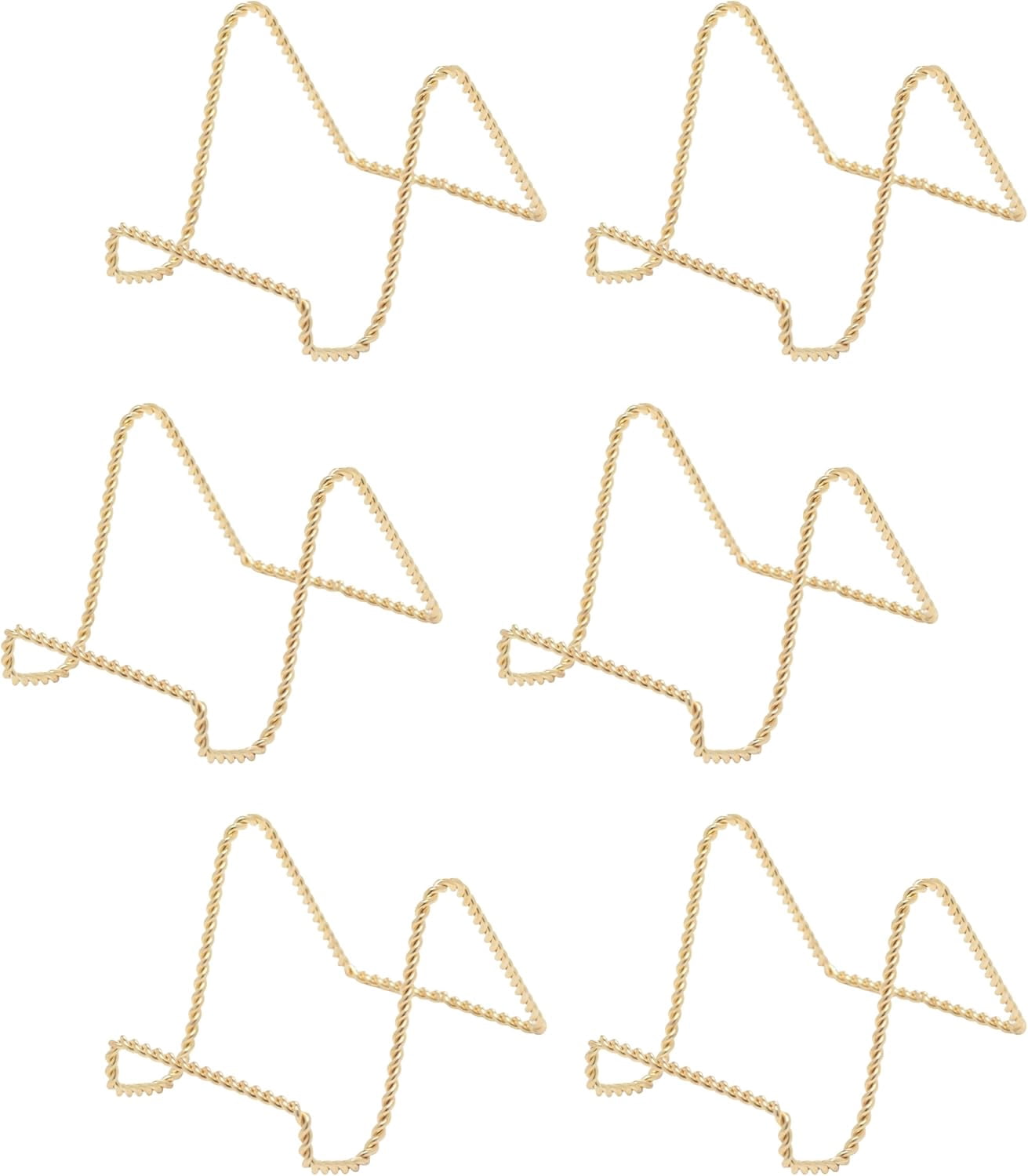 Brass Twisted Wire Easels - 3 Inch Gold Plate Stands for Display ...