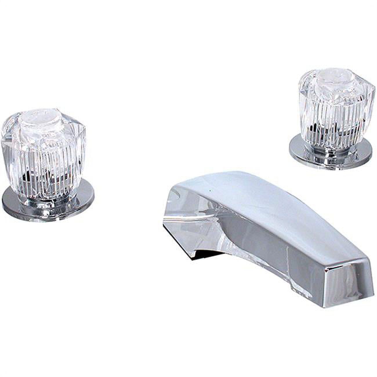 Brass TwoHandle Garden Tub Faucet with Adjustable Center, Chrome 8 x