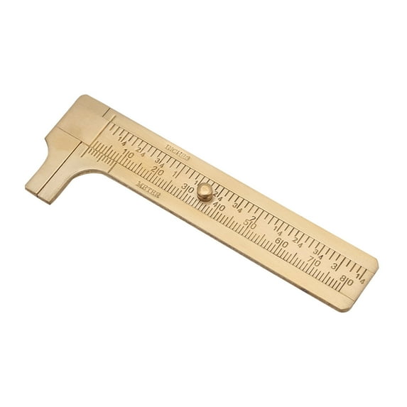 Brass Vernier Caliper Measuring Tool Double Scale mm/inch Sliding Gauge ...