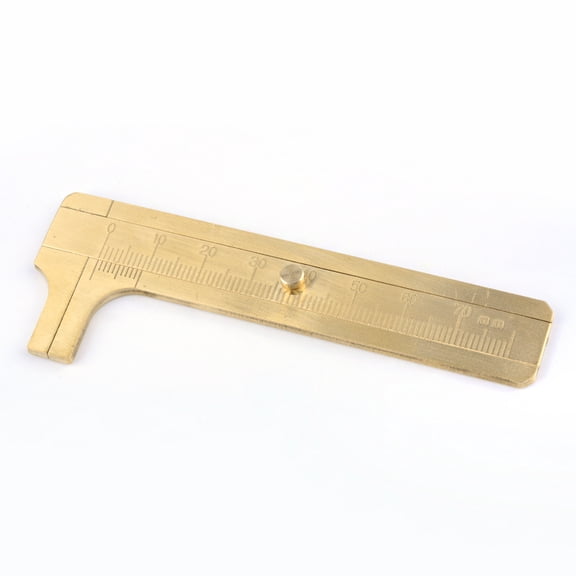 Brass Vernier Caliper Raw(Unplated) Nickel Free 98x35mm