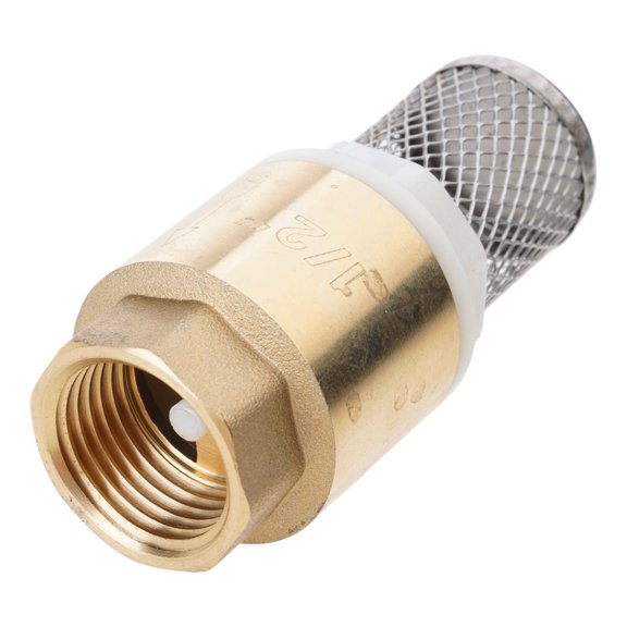 Brass Vertical Check Valves High Pressure Foot Valves With Filter Screen For Deeply Well Pump And Industrial Piping