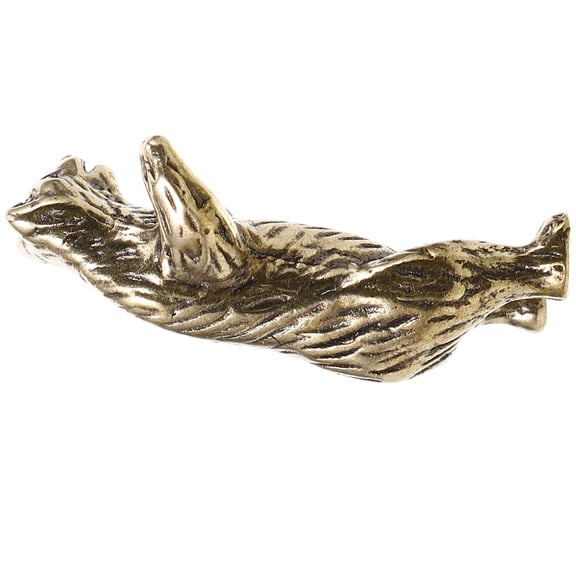 Brass Vintage Bear Statue Home Desktop Bear Decor Miniature Brass Animal Figurine Lifelike Miniature Animal Statue Miniature Bear Statue