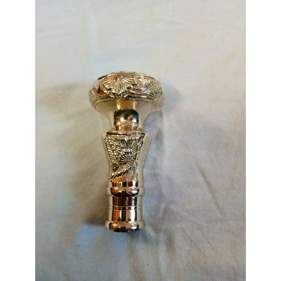 Brass Walking Stick Handle Handcrafted Floral Carved Replacement Cane Top