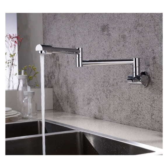 Brass Wall Mounted Kitchen Faucets Pot Filler Taps Swivel Folding Retractable Rotary Stretch Basin Faucet Sink Tap ,Easy to Use