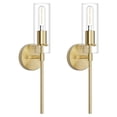 thumbnail image 1 of Brass Wall Sconce Lighting Set of 2 Modern Vanity Light Fixture Antique Brass Bathroom Light with Clear Glass Shade for Bedroom Living Room Hallway Bathroom Vanity, 1 of 7