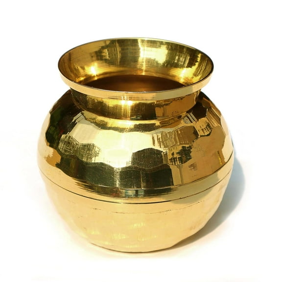 Brass Water Lota Kalash Pot Temple Festival Worship Navratri/Housewarming/Tumbler/Pongal/Sankranti Puja/Wedding/Marriage/Karvachauth Accessory Pooja/Puja Gifts