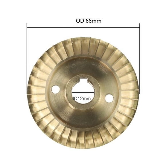 Brass Water Pump Impellers Self-Priming Pump Double-Sided Copper Pump Impeller Od66Mm Id12Mm Smile Home
