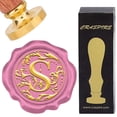 thumbnail image 1 of Brass Wax Seal Stamps with Wood Handle for DIY Scrapbooking Letter S 25mm Diy, 1 of 6