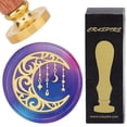 thumbnail image 1 of Brass Wax Seal Stamps with Wood Handle for DIY Scrapbooking Moon 25mm Diy, 1 of 6