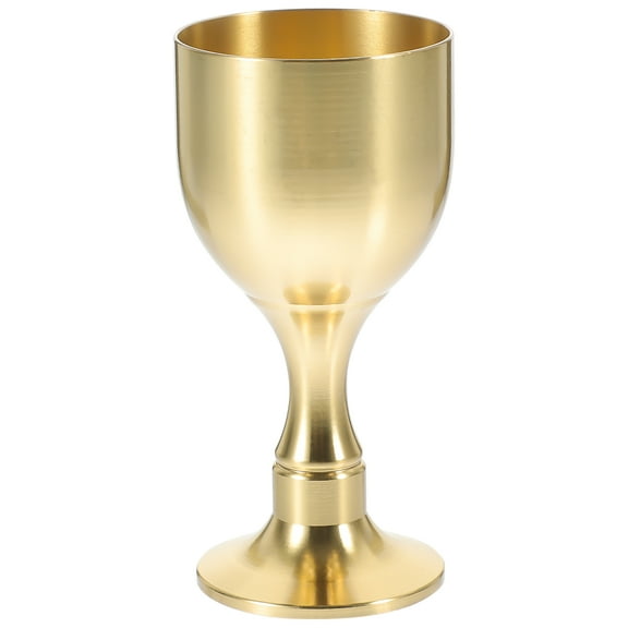 RENACLIPY Elegant Golden Brass Wine Goblet with Tall Stem - Stylish Drinking Vessel for Special Occasions
