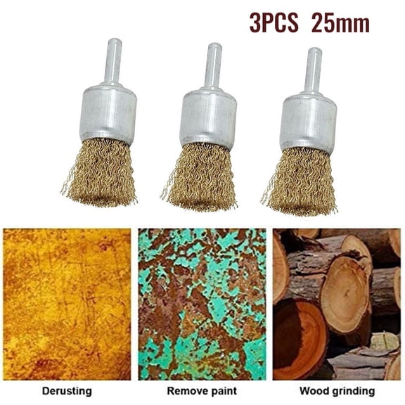 Brass Wire Brush End Wire Brushes Wheel 25mm For Drill Rust Removal Tool Durable