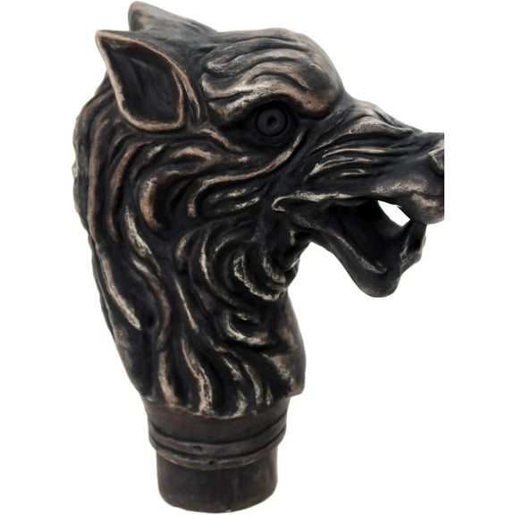 Wolf Dragon Head Shape Victorian Style Walking Cane Fits All with Decorative Handle