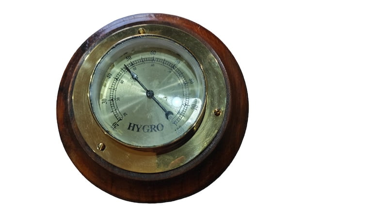 Brass Wood Hygrometer