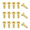 thumbnail image 1 of Uxcell Brass Wood Screws Self Tapping Screws, Flat Cross Head Fit for Door Hinges Electronics Furniture M5 x 16 mm 25, 1 of 6