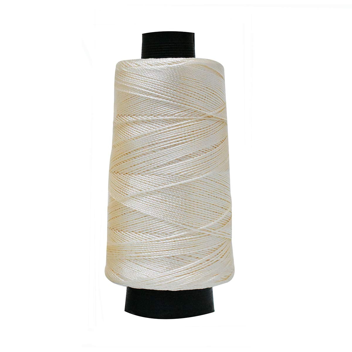 Brass World 3 Ply Art Silk Thread for Craft, Embroidery and Jewellery Making 1 Roll (0.56MM, Cream, 400 Mtrs)