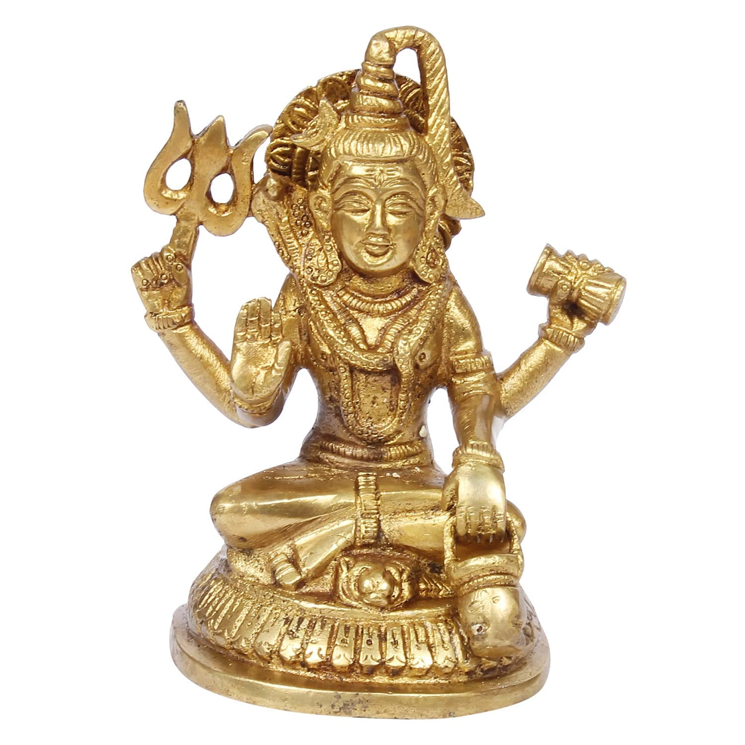 Brass World Astadhatu Lord Shiva Murti Idol Bhagwan Shankar Brass Bhole