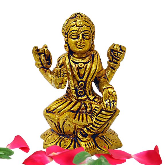 Brass World Balambigai Statue Mini | Mini Balambika Idol | Balambigai Devi Statue | Bala Tripura Sundari Idol Brass 7.5CM Height Brass Gold Colour 1 Piece