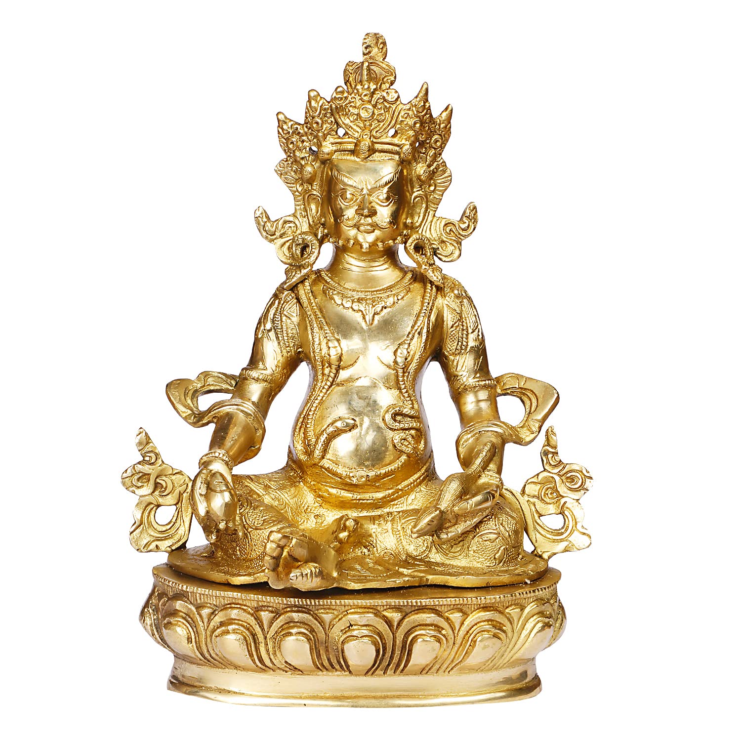 Brass World Big Brass Lord of Treasure Wealth Maharaj Kuber Murti