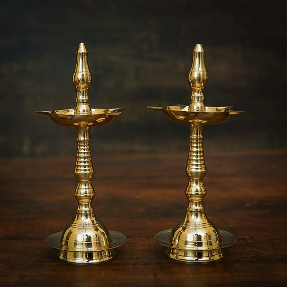 Brass World Brass Diya Samay Diya Pooja Oil Lamp Akhand Jot Diya Deepak for Diwali Gift Home Decor Light Lamp for Mandir, Office Temple and Shop