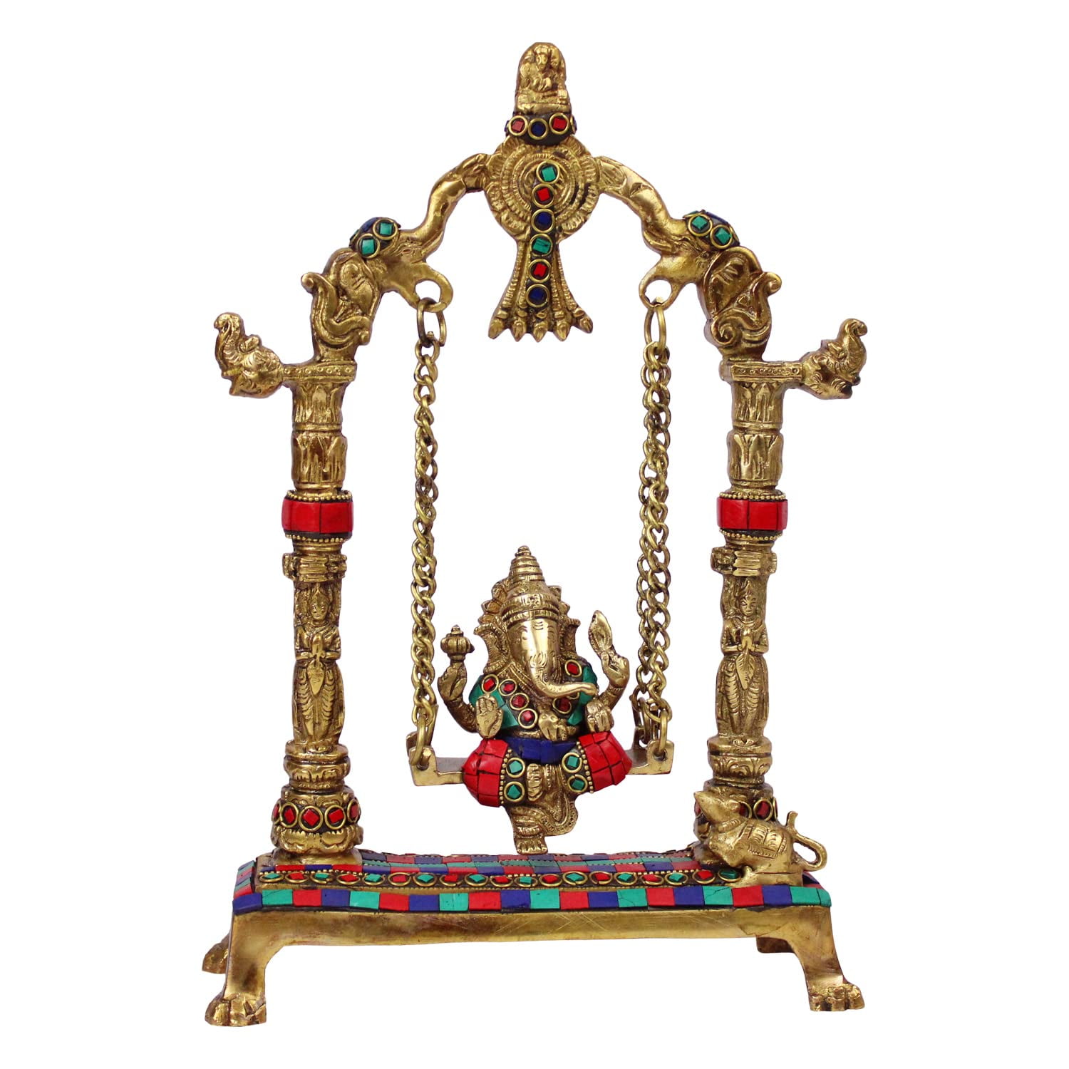 Brass World Brass Ganesha Swing Ganesh Ganpati on Jhoola