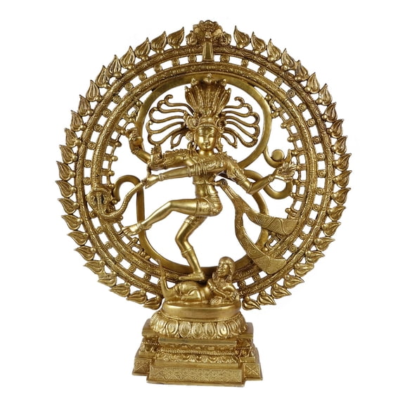 Brass World Brass Natraja Big Statue Idol of Lord Shiva Ji Dancing Om Natraj Murti for Temple Mandir Home Dcor 20 Inches