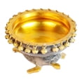 thumbnail image 1 of Brass World Brass Urli Ethnic Traditional Tortoise Urli Decorative Vastu Fengshui Bowl for Flowers - Handcrafted Round Floating Floral Candles 9 Inches, 1 of 6