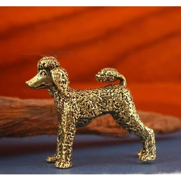 Brass Zodiac Dog Figurine Animal Statue Home Decor Gift Accessory Sculpture