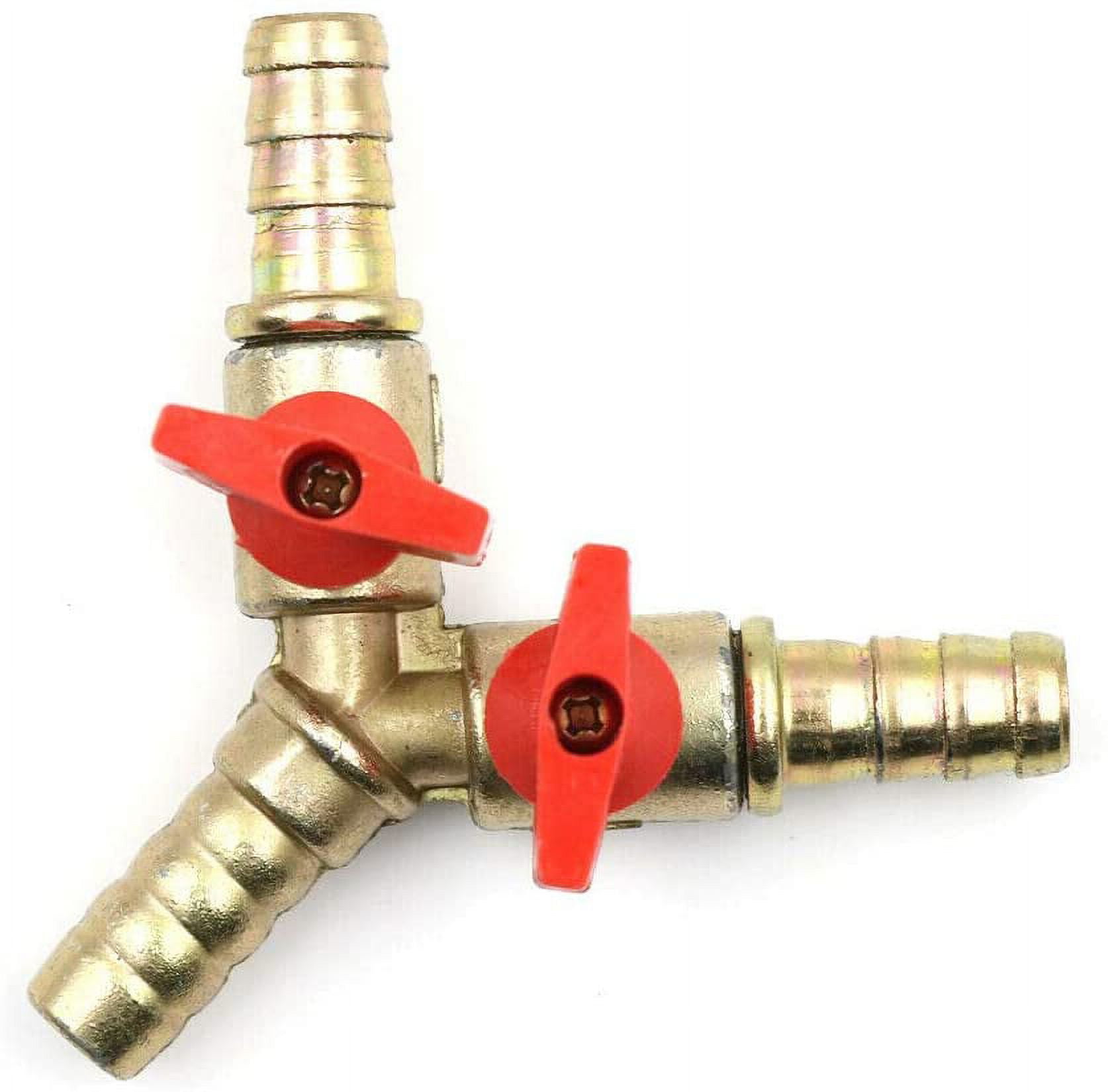 Brass ball valve, 3way, Yball valve, barbed pipe fitting, adapter for
