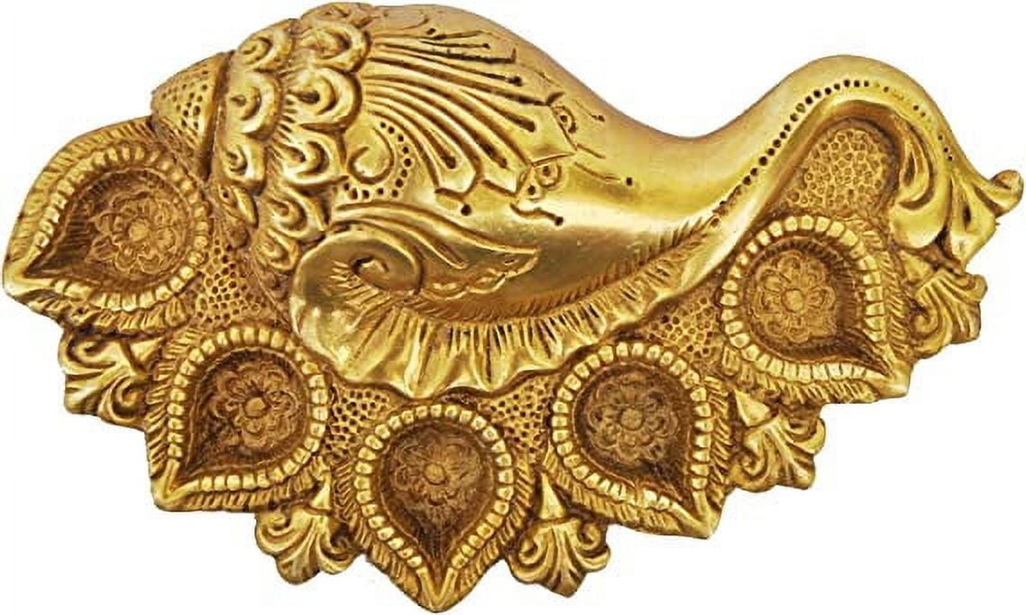 Brass metal conch shape oil lamp deepak By Aakrati