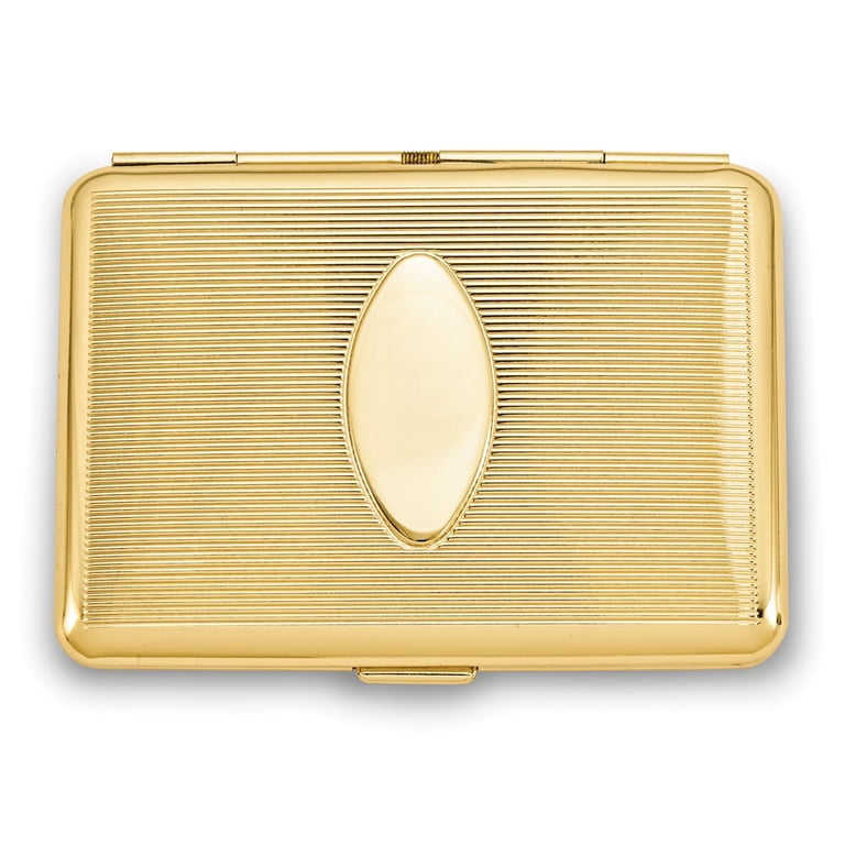 cigarette card holders Goldia Brass-plated Elastic Holder (Holds 14 king) Cigarette/Card Case