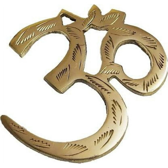 Brass sacred om symbol meditation room yoga decor brass decor brass wall art wall decorations