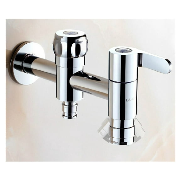 Brass wall mounted 2016 double use Garden Faucet washing machine faucet outdoor mixer tap ,360 Swivel Spout