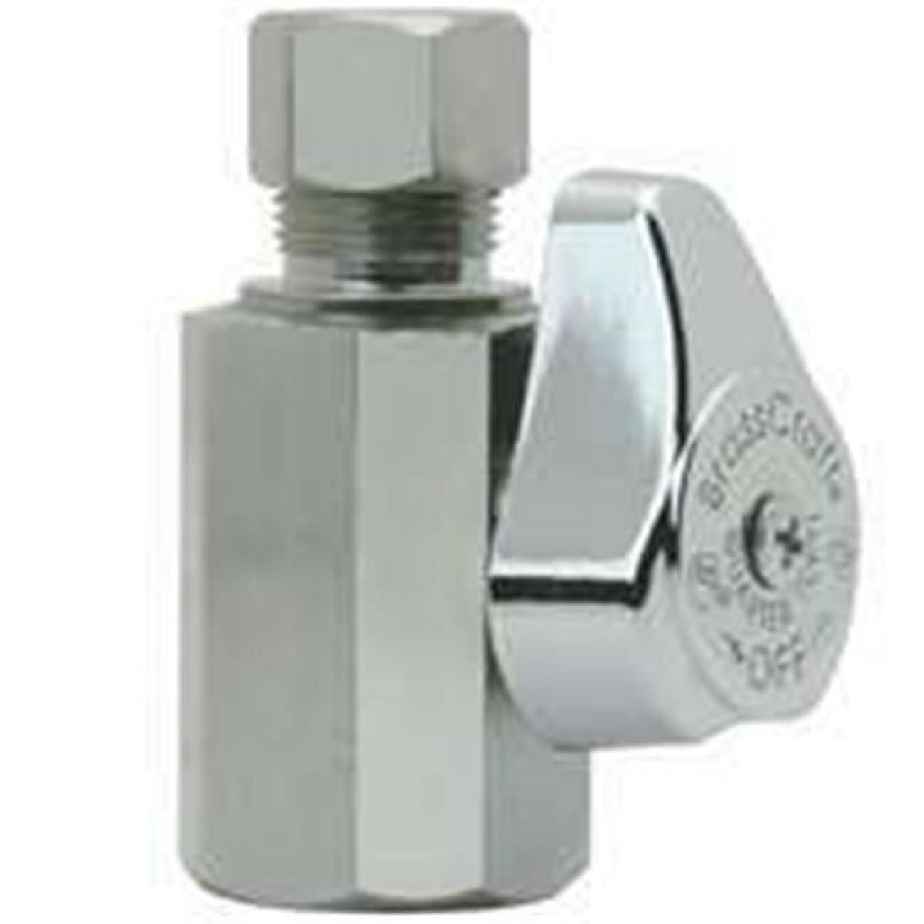 BrassCraft 1/2 In. FIP x 3/8 In. OD CMP Brass Quarter Turn Straight