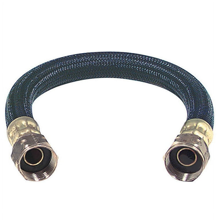 3/4 in. FIP x 3/4 in. FIP x 12 in. Polymer Braided Water Heater Connector (0.57 in. I.D.) 3/4 in. FIP x 3/4 in. FIP x 12 in. Polymer Braided Water Heater Connector (0.57 in. I.D.)