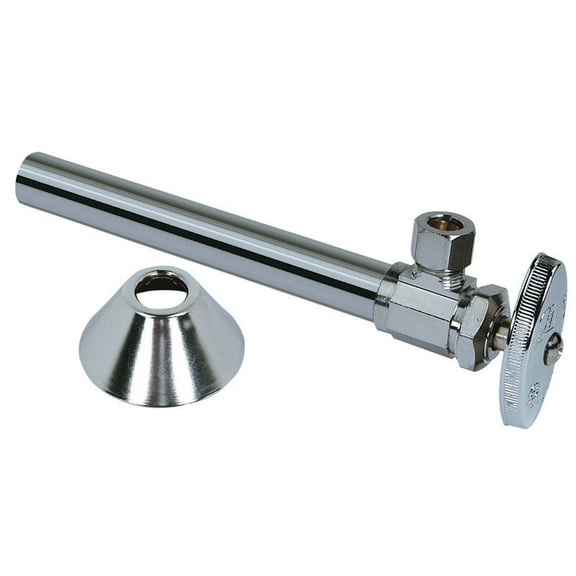 BrassCraft CS40BXC1 Stop Valve, 1/2 x 3/8 in Connection, Sweat x Compression, 125 psi Pressure, Brass Body