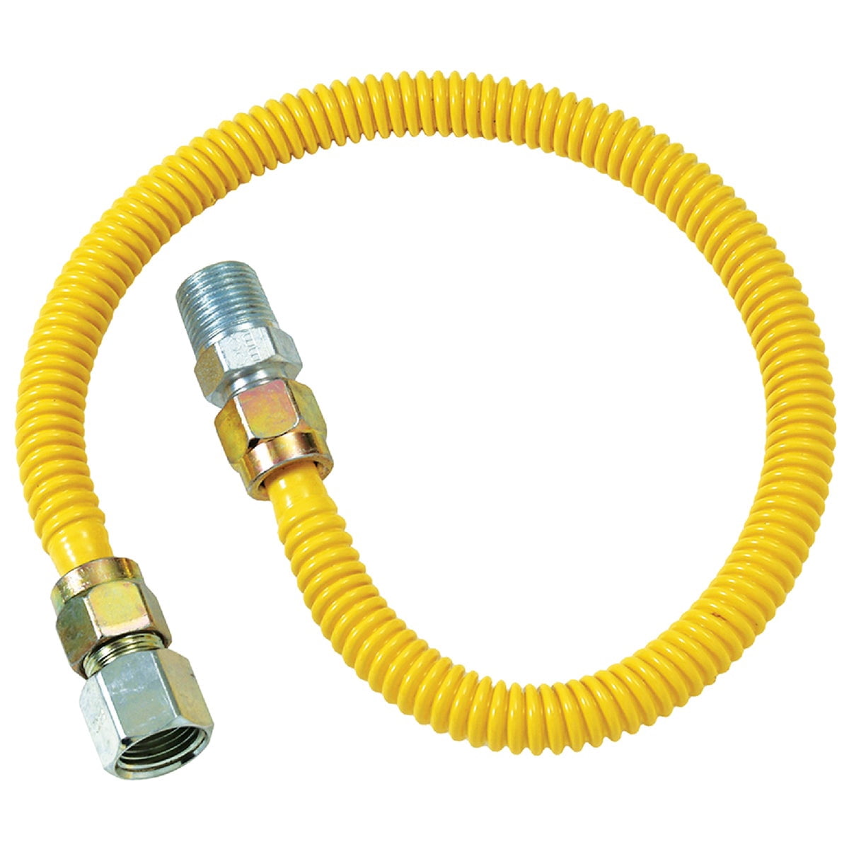 BrassCraft CSSD54-48P, 1/2 in x 48 in, Stainless Steel MIP x FIP Gas Line Connector